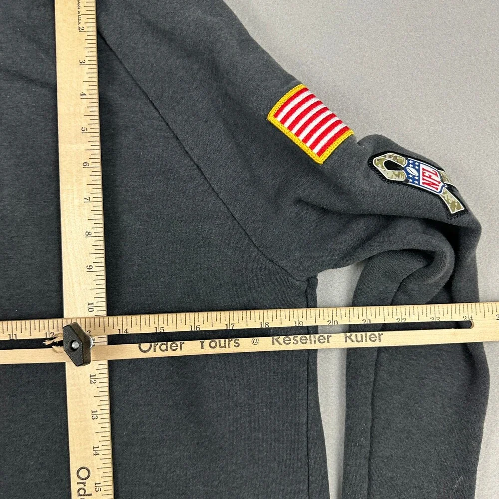 Carolina Panthers Hoodie Women Small Gray Nike On Field Salute Service Collar *